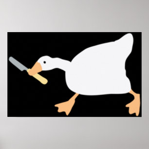 Unbetitelte Gans mit Buttermesser Poster