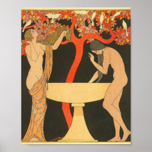Unbetiteltes Pochoir von 1922 von George Barbier Poster
