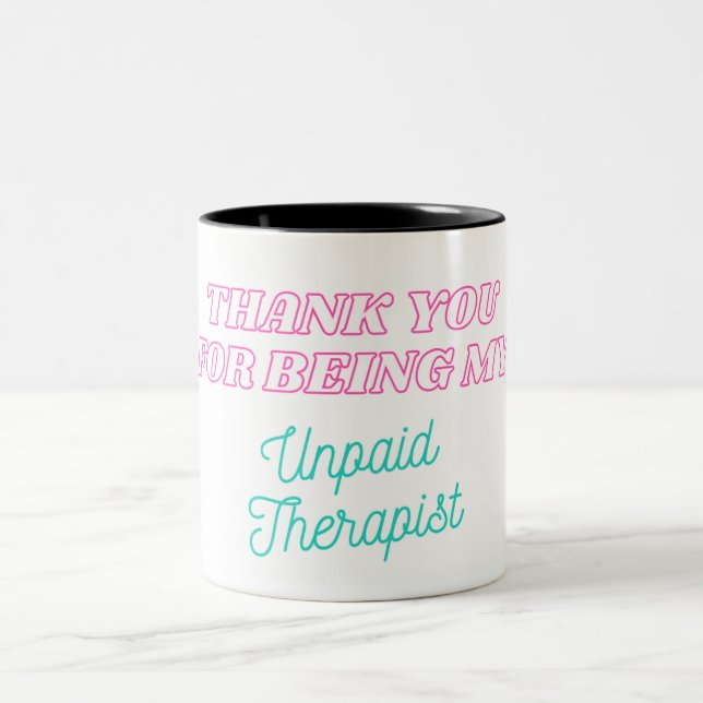 Unbezahlte therapeutische Tasse, Geschenk Zweifarbige Tasse (Mittel)