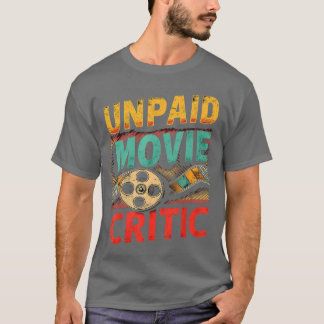 Unbezahlter Filmkritiker Lustiger Retrofilm retro T-Shirt