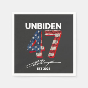 Unbiden 47 Trump Est. Juli 2025 Serviette