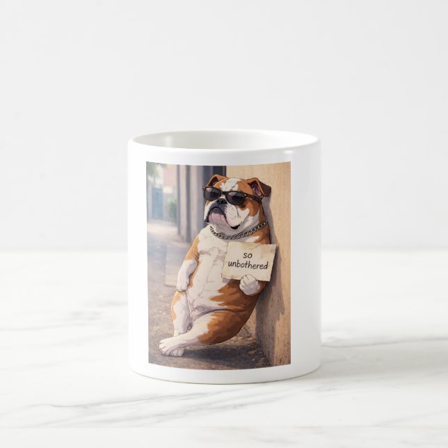 Unbothered Dog Mug | Funny Attitude Coffee Cup Kaffeetasse (Mittel)