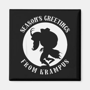 Unbotmäßige Grüße von Krampus Weihnachtsbekleidung Magnet