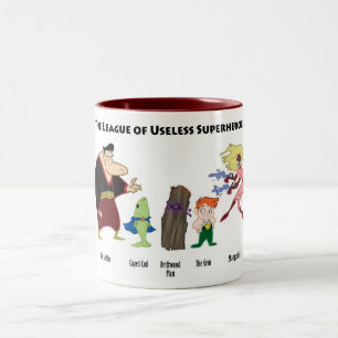 Unbrauchbare Superheroes-Tasse Zweifarbige Tasse