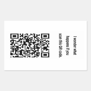Unbrauchbarer QR Code: Wunder Rechteckiger Aufkleber