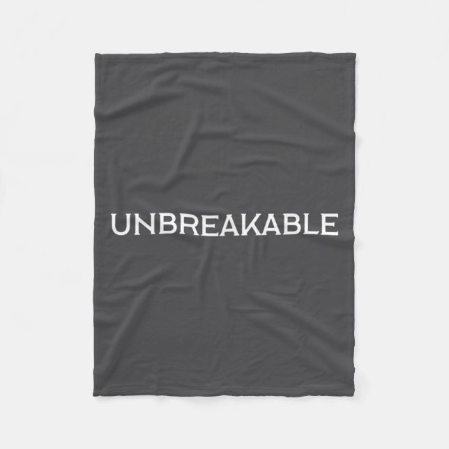 Unbreakable Insrational Motivational Saying  Fleecedecke (Vorderseite)