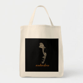 Unbroken Woman Typography Tragetasche