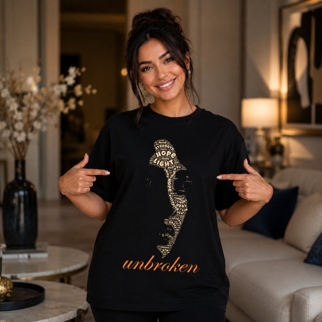 Unbroken Woman Typography Tri-Blend Shirt (Von Creator hochgeladen)