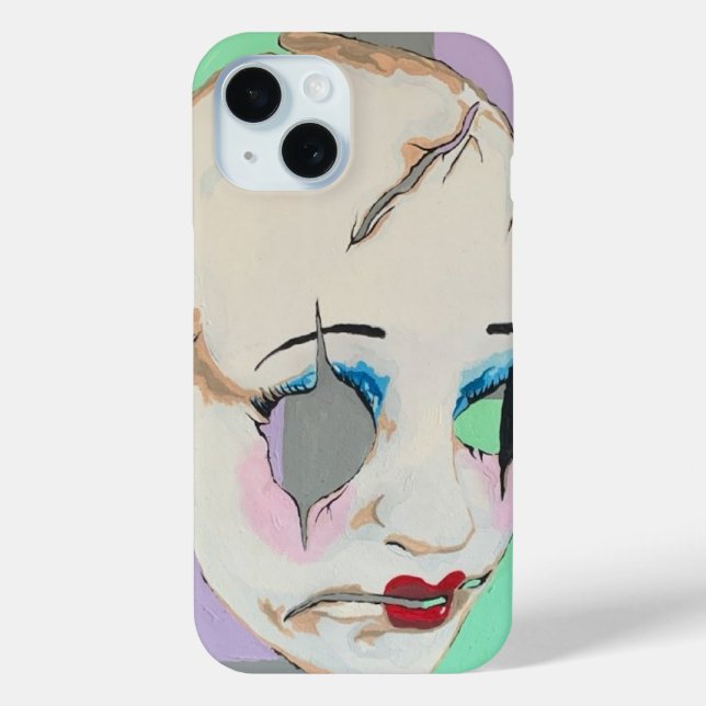 'Uncanny Valley' Malerei auf einem Case-Mate iPhone Hülle (Rückseite)