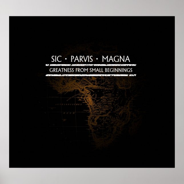 Uncharted SIC PARVIS MAGNA Black Poster (Vorne)