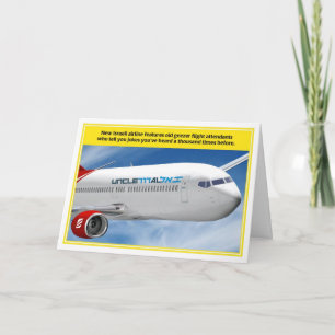 Uncle Al Israeli Airline Jewish Birthday Card Karte