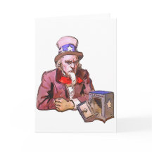 Uncle America with leere Treasury Black Kontur Ar