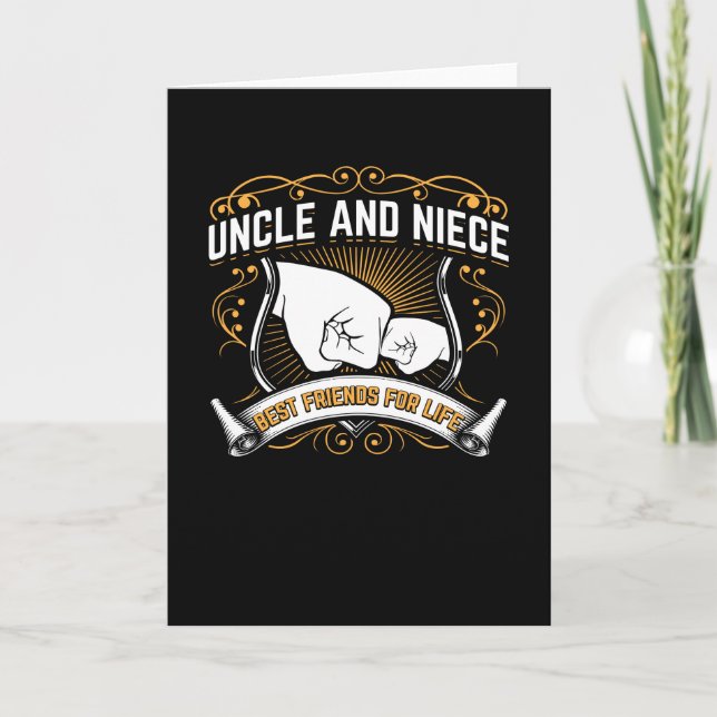 Uncle And Niece Best Friends For Life Funny Gift Karte (Vorderseite)
