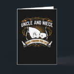 Uncle And Niece Best Friends For Life Funny Gift Karte<br><div class="desc">Uncle and niece best friends for life. Funny gift for the uncle or niece with a funny saying. A perfect gift idea for uncle and niece for a birthday or christmas.</div>