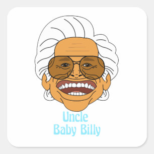 Uncle Baby Billy Quadratischer Aufkleber