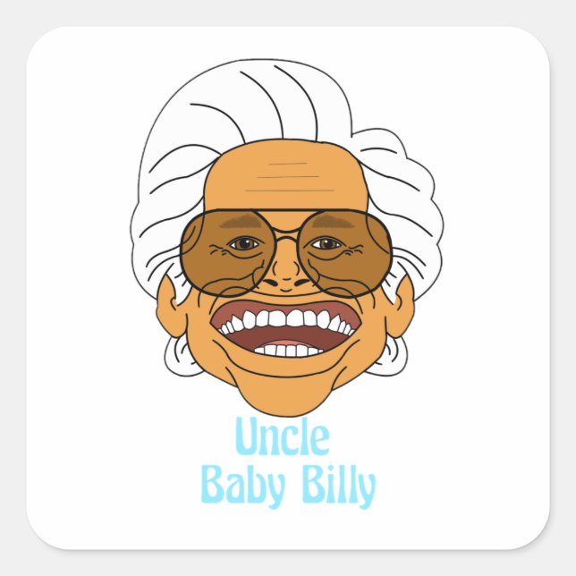 Uncle Baby Billy Quadratischer Aufkleber (Vorderseite)