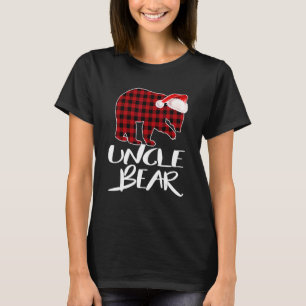 Uncle Bear Buffalo Red Kariert Santa Christmas Paj T-Shirt