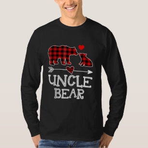 Uncle Bear Christmas Pajama Red Kariert Buffalo T-Shirt