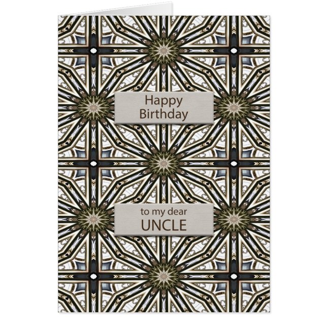 Uncle Birthday Abstrakt Mandala Design (Vorne)