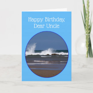 Uncle Birthday Card Ocean Design Karte