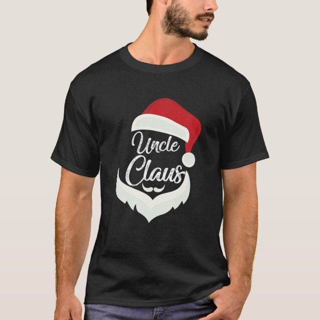 Uncle Claus Christmas Funny Pajamas Santa Costume T-Shirt (Vorderseite)