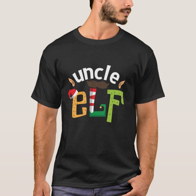 Uncle Elf Christmas Elves Squad Matching Elf Famil T-Shirt (Vorderseite)