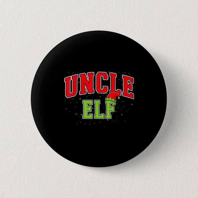 Uncle Elf Christmas Family Matching Group Xmas Unc Button (Vorderseite)