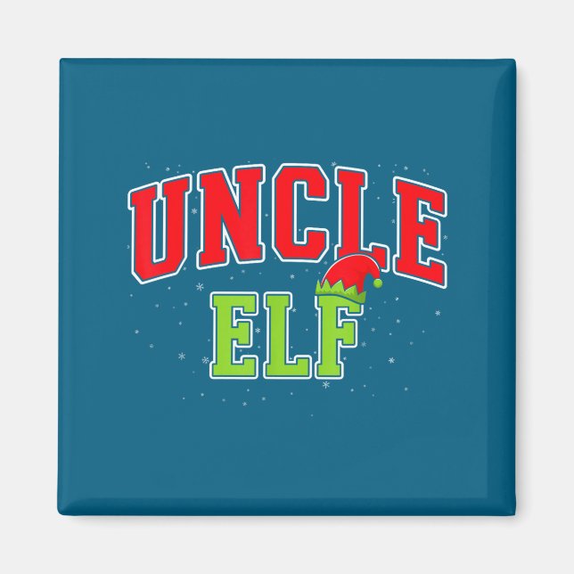 Uncle Elf Christmas Family Matching Group Xmas Unc Magnet (Vorne)