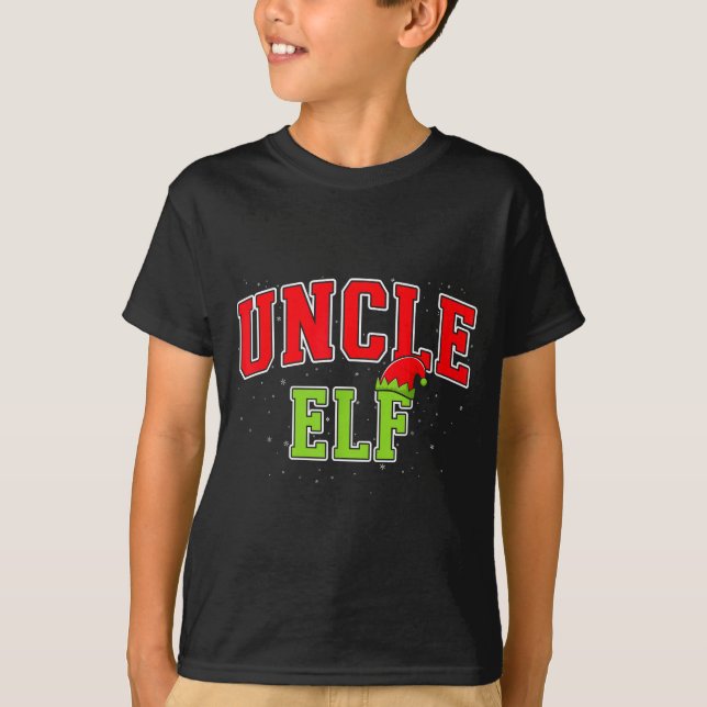 Uncle Elf Christmas Family Matching Group Xmas Unc T-Shirt (Vorderseite)