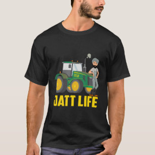 Uncle Jee Punjabi Bauer Jatt Life Tractor T-Shirt