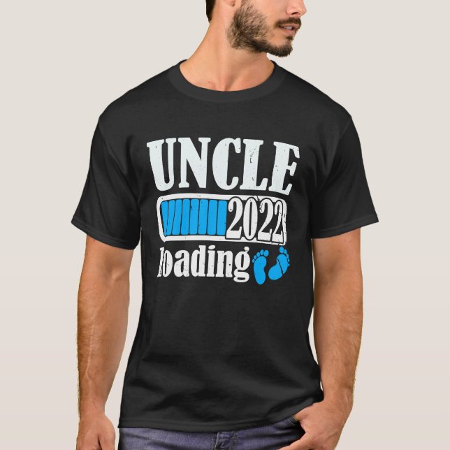 Uncle Loading 2022 New Uncle Pregnant Announcement T-Shirt (Vorderseite)