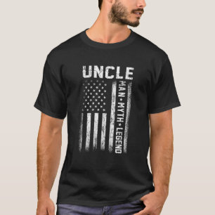 Uncle Man Myth Legend American Flag T-Shirt