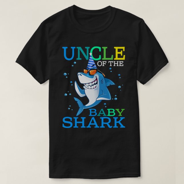 UNCLE of the Baby Shark Birthday Brother Shark Shi T-Shirt (Design vorne)