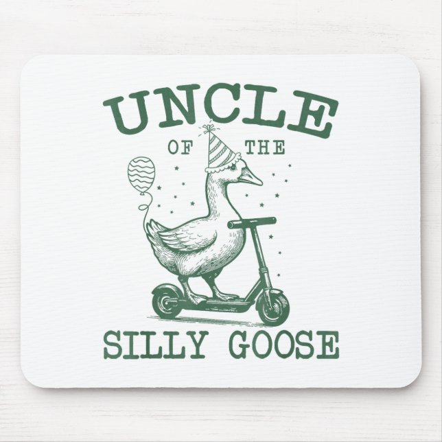 Uncle Of The Silly Goose First Birthday Family Mat Mousepad (Vorne)