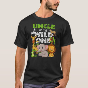 Uncle of the Wild One Zoo Birthday Safari Jungle T-Shirt