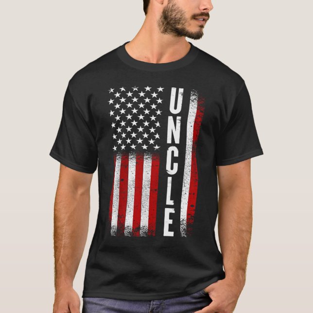 Uncle Patriotic American USA Flag Best Uncle Ever T-Shirt (Vorderseite)