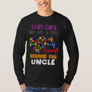 Uncle Piece Girl Puzzle Autismus Bewusstsein T-Shirt