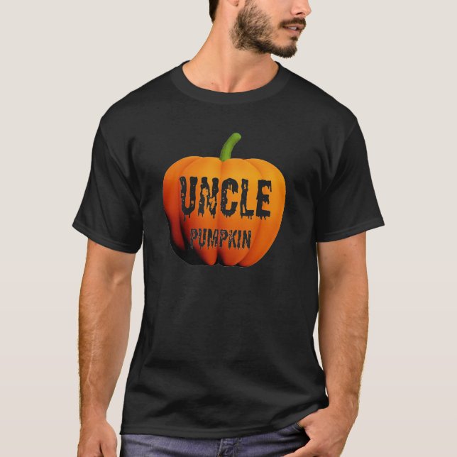 Uncle Pumpkin Halloween Design T-Shirt (Vorderseite)