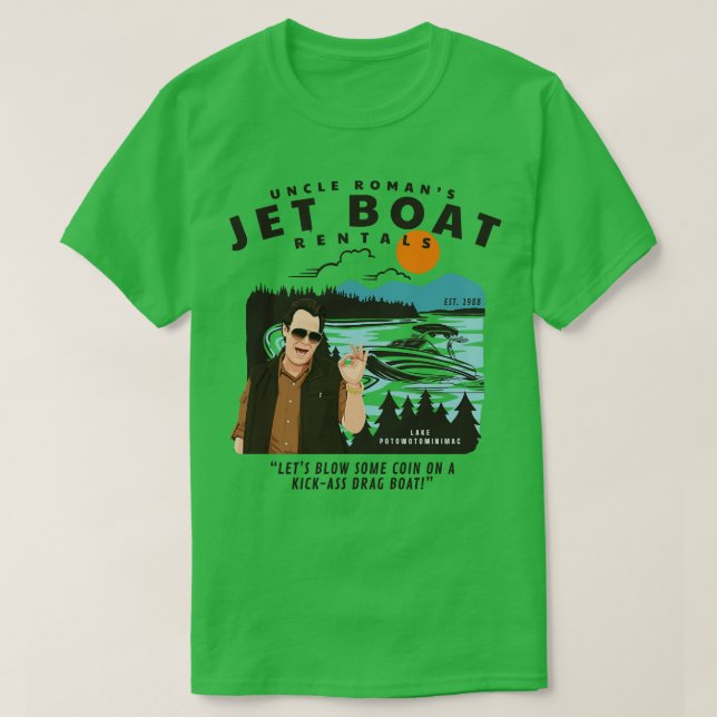 Uncle Romans Jet Boat Rentals Est 1988 T-Shirt (Design vorne)