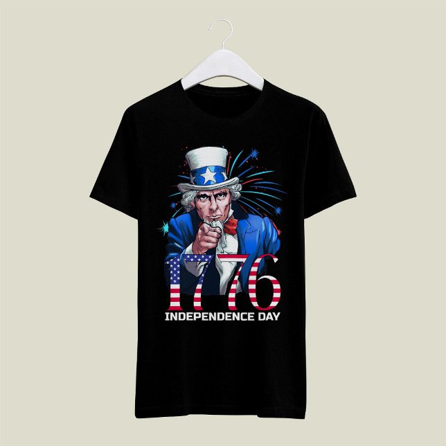 Uncle Sam 1776 Unabhängigkeitstag T-Shirt (Von Creator hochgeladen)