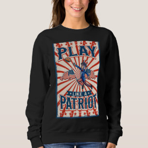 Uncle Sam 4. Juli Women Men American USA Flag Sweatshirt