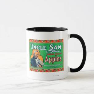 Uncle Sam Apple Label (grün) - Wapato, WA Tasse