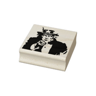 Uncle Sam art Briefmarke Gummistempel