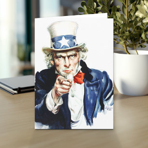 Uncle Sam - aus Vintagem Flagg-Plakat Karte