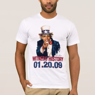 Uncle Sam - Barack Obama Zeuge-Geschichte 01.20.09 T-Shirt