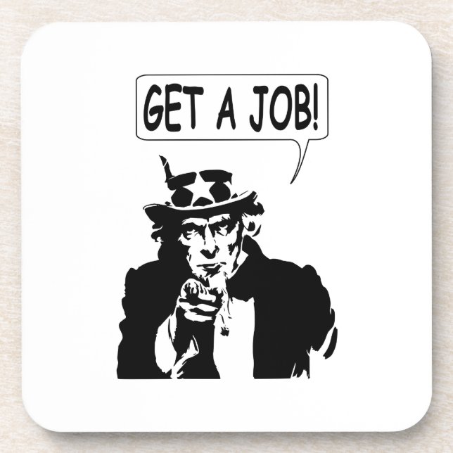 Uncle Sam bekommt einen Job Getränkeuntersetzer (Vorderseite)