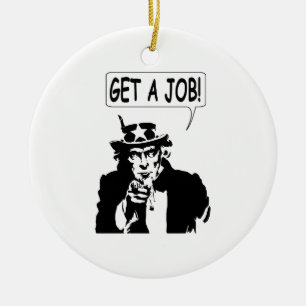 Uncle Sam bekommt einen Job Keramik Ornament