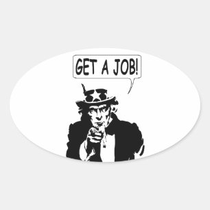 Uncle Sam bekommt einen Job Ovaler Aufkleber