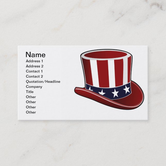 Uncle Sam benötigt $$ Business Card Visitenkarte (Vorderseite)