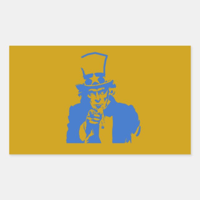 Uncle Sam (Blue) auf Stickers (Vorderseite)